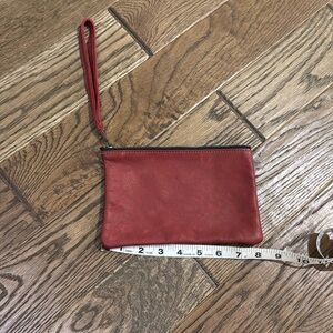 Small leather like new wristlet